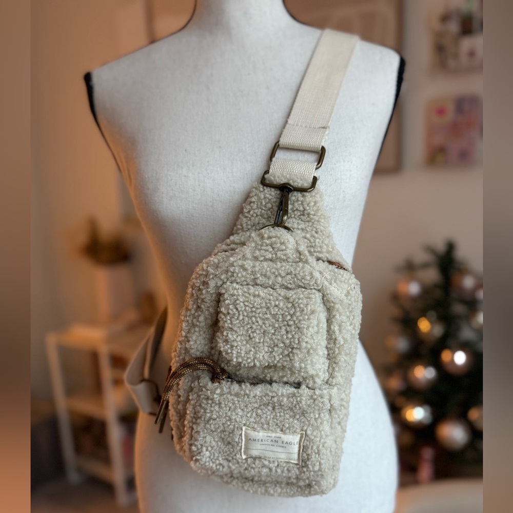 American Eagle Sherpa Crossbody Sling Bag.